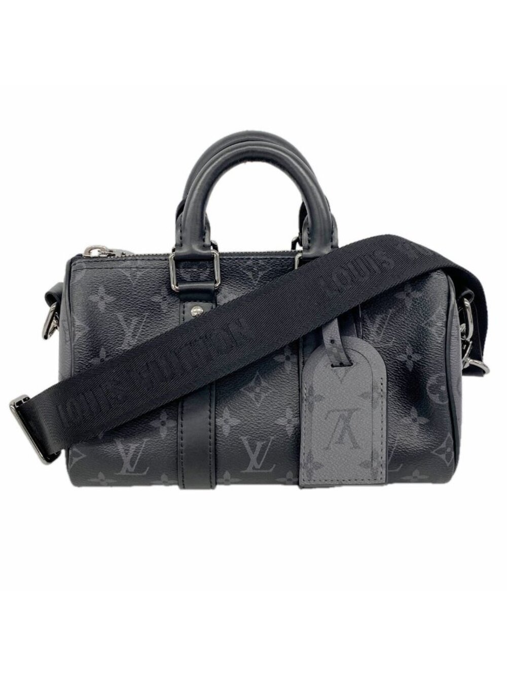 Louis Vuitton Handbag Monogram Eclipse Keepall Bandouliere 25 Black 2-Way Bag